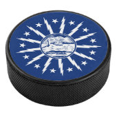 Vlag van Buffalo, New York Hockey Puck (3/4)