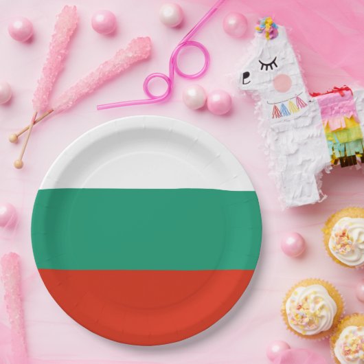 Vlag van Bulgarije Papieren Bordje (Feest)