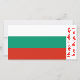 Vlag van Bulgarije, Prettige Feestdagen vanuit Bul Feestdagenkaart