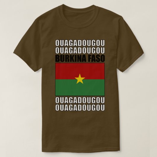 Vlag van Burkina Faso T-shirt (Design voorkant)