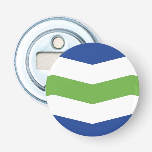 Vlag van Burlington, Vermont Button Flesopener (Voorkant)