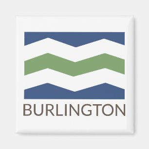 Vlag van Burlington, Vermont Magneet