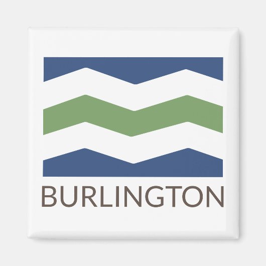 Vlag van Burlington, Vermont Magneet (Voorkant)