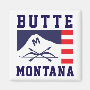 Vlag van Butte, Montana Magneet