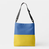 Vlag van Button Oekraïne Crossbody Tas (Achterkant)
