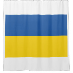 Vlag van Button Oekraïne Douchegordijn