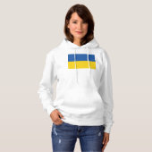 Vlag van Button Oekraïne Hoodie (Voorkant volledig)