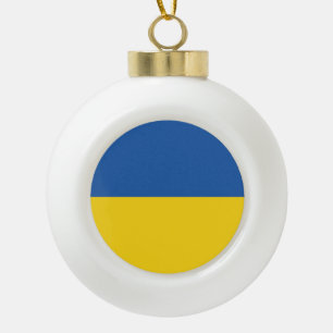 Vlag van Button Oekraïne Keramische Bal Ornament