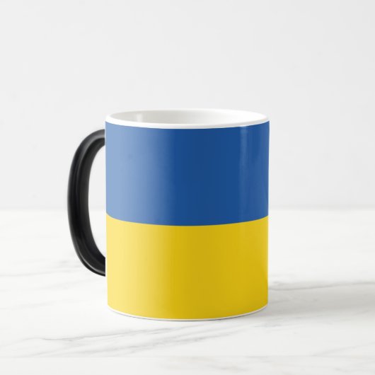 Vlag van Button Oekraïne Magische Mok (Voorkant links)