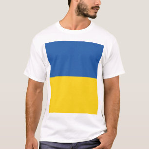 Vlag van Button Oekraïne T-shirt