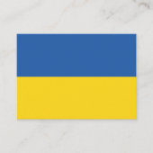 Vlag van Button Oekraïne Visitekaartje (Voorkant)