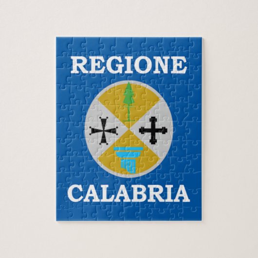 Vlag van Calabrië (Italië) Legpuzzel (Verticaal)