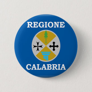 Vlag van Calabrië (Italië) Ronde Button 5,7 Cm