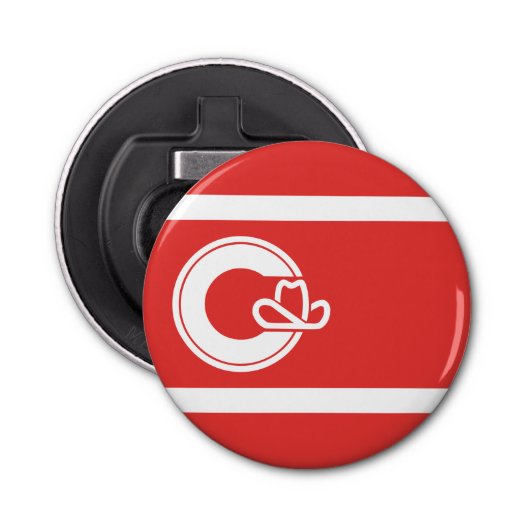 Vlag van Calgary, Alberta Bottle Opener (Voorkant)