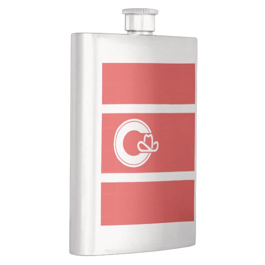 Vlag van Calgary, Alberta Flask Flacon (Rechts)