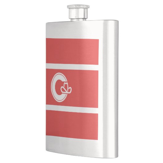 Vlag van Calgary, Alberta Flask Flacon (Links)