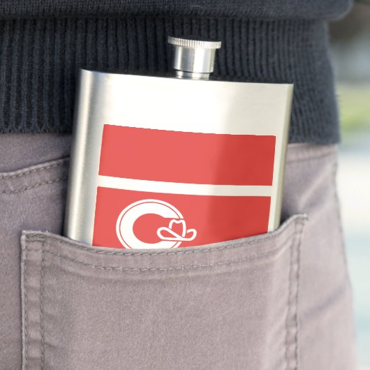 Vlag van Calgary, Alberta Flask Flacon (Voorbeeld)