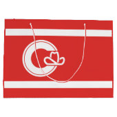 Vlag van Calgary, Alberta Large Gift Bag Groot Cadeauzakje (Achterkant)