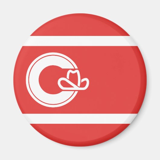 Vlag van Calgary, Alberta Magnet Magneet (Voorkant)