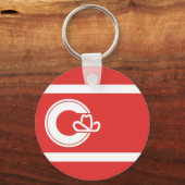 Vlag van Calgary, Alberta Sleutelhanger (Voorkant)
