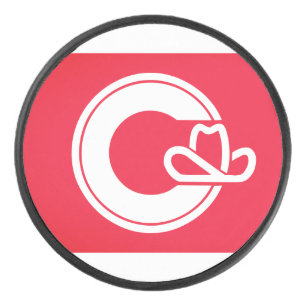 Vlag van Calgary, CANADA Hockey Puck