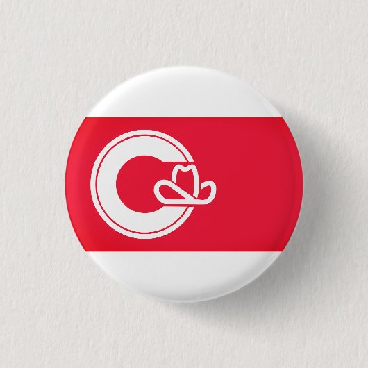 Vlag van Calgary, CANADA Ronde Button 3,2 Cm (Voorkant)