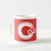 Vlag van Calgary, de Mok van Alberta Coffee (Voorkant links)