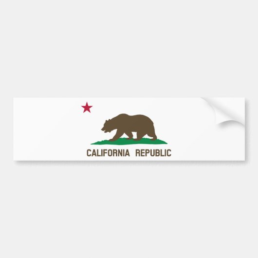 Vlag van Californië Bumpersticker (Voorkant)