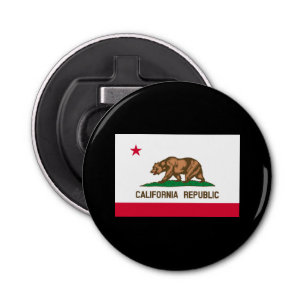 Vlag van Californië Button Flesopener