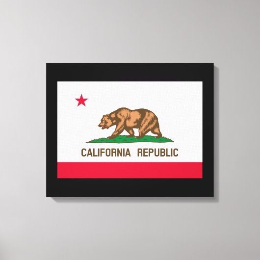 Vlag van Californië Canvas Afdruk (Voorkant)