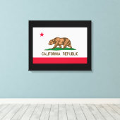 Vlag van Californië Canvas Afdruk (Insitu (Houten vloer))