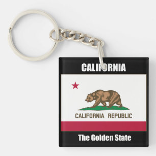 Vlag van Californië, de Golden State Sleutelhanger