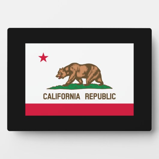 Vlag van Californië Fotoplaat (voorkant)