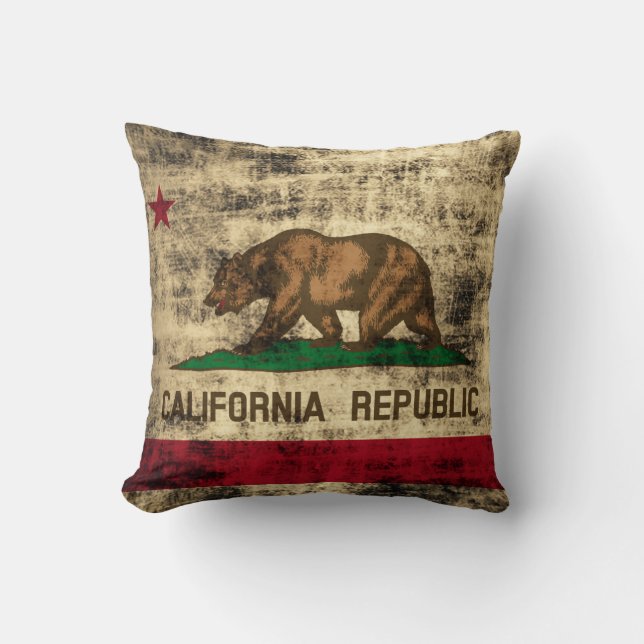  vlag van Californië Kussen (Voorkant)