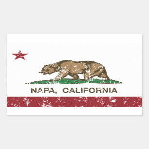 Vlag van Californië Napa Rechthoekige Sticker