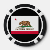 Vlag van Californië Poker Chips (Achterkant)
