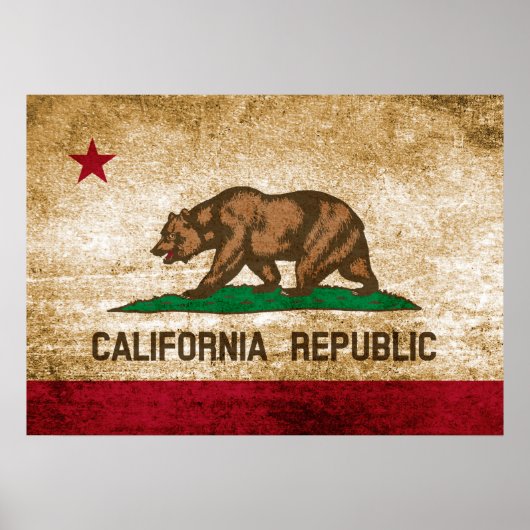  vlag van Californië Poster (Voorkant)
