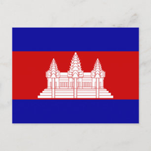 Vlag van Cambodja Briefkaart