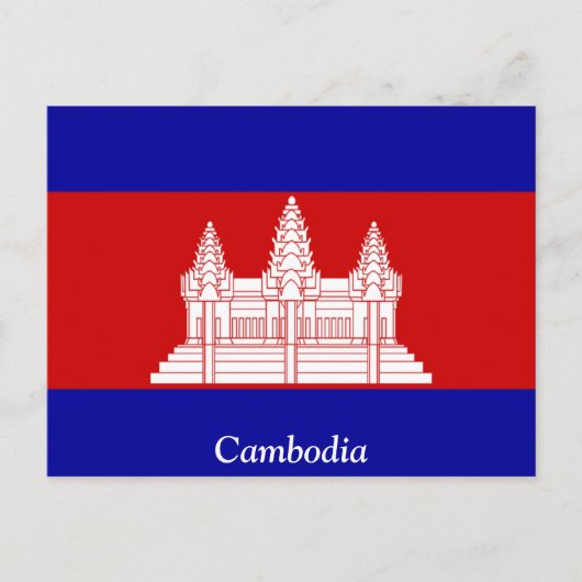 Vlag van Cambodja Briefkaart (Voorkant)