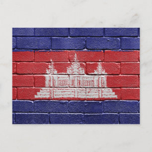 Vlag van Cambodja Briefkaart