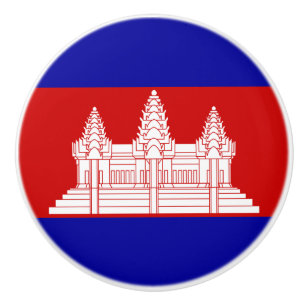 Vlag van Cambodja Ceramic Knob Keramische Knop