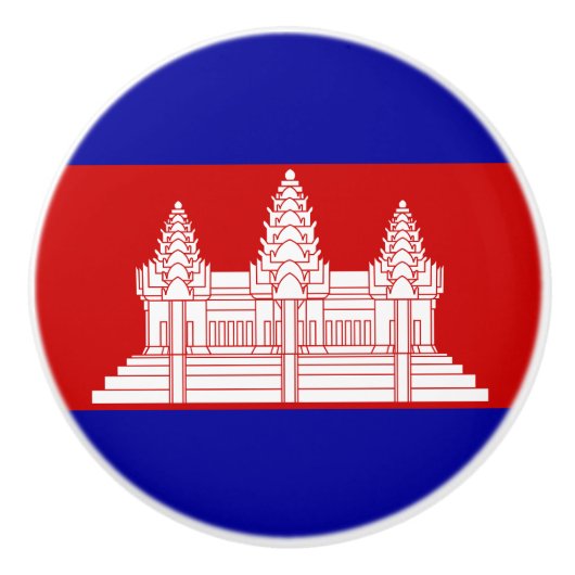 Vlag van Cambodja Ceramic Knob Keramische Knop (Voorkant)