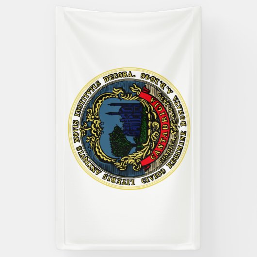 Vlag van Cambridge (Massachusetts) Spandoek (Verticaal)