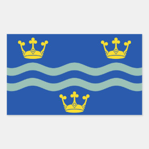 Vlag van Cambridgeshire rechthoekige sticker