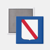 Vlag van Campanië (Italië) Magneet (Voorkant / Achterkant)
