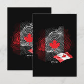 Vlag van Canada Bedankkaart (Voorkant / Achterkant)