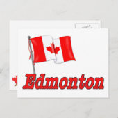 Vlag van Canada - Edmonton Briefkaart (Voorkant / Achterkant)