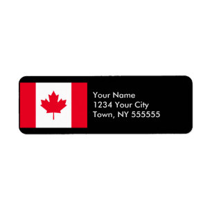 Vlag van Canada Etiket