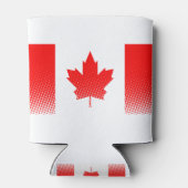 Vlag van Canada met halftooneffect Blikjeskoeler (Achterkant)