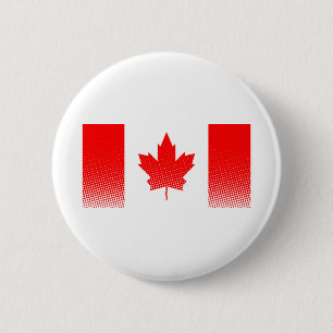 Vlag van Canada met halftooneffect Ronde Button 5,7 Cm